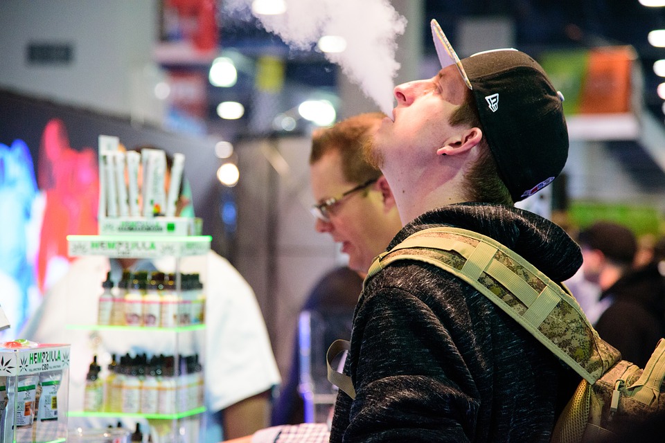man vaping image