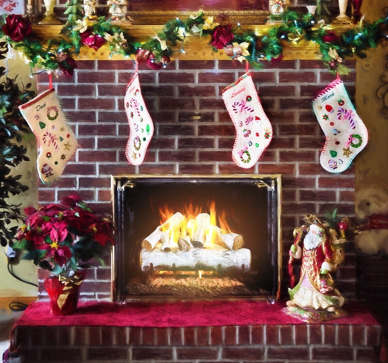 Christmas fireplace