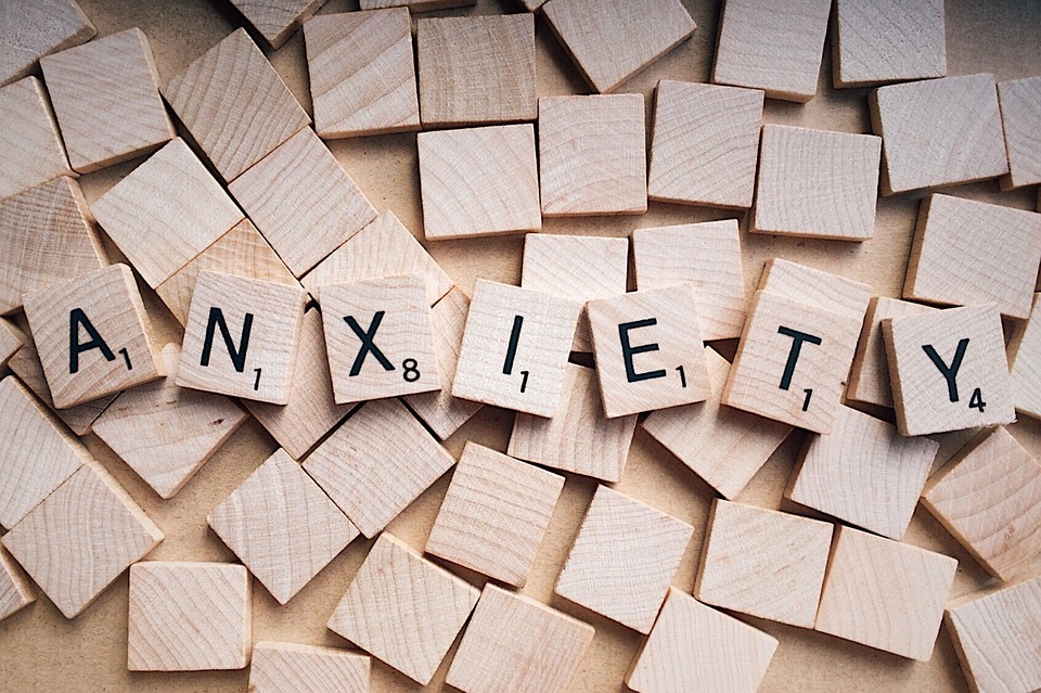 Scrabble Letters Spelling Anxiety Image
