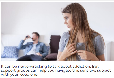 It Can be nerve wracking to talk about addiction, but support groups can help you navigate this sensitive subject with your loved one image